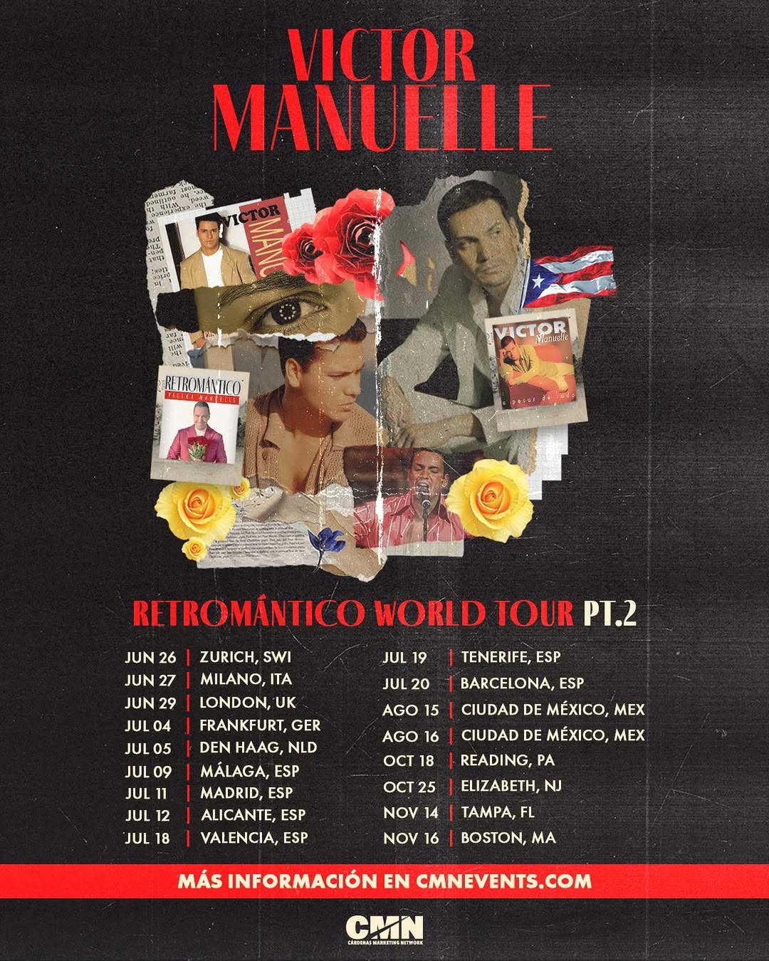 Victor Manuelle Retromántico World Tour Pt. 2 Tour Poster 2026